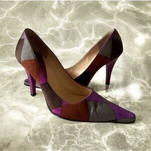 EMILIO PUCCI Multicolor Satin Stiletto Heels Size 37